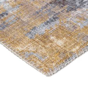 Laagpolig vloerkleed Prima I polyester - Grijs/geel - 160 x 230 cm