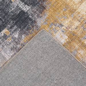 Laagpolig vloerkleed Prima I polyester - Grijs/geel - 160 x 230 cm