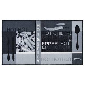 Keukenloper Hot Pepper kunststof - grijs - 67 x 250 cm