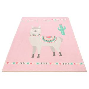 Tapis enfant Lama Lulu I Polyester - Rose - 120 x 170 cm