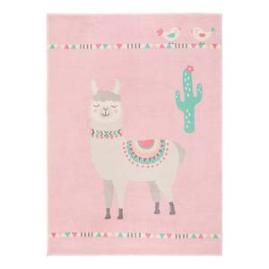 Kindervloerkleed Lama Lulu I polyester - Roze - 80 x 150 cm