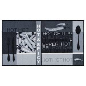 Tapis de cuisine Hot Pepper Matière plastique - Gris - 67 x 200 cm