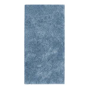 Hoogpolig vloerkleed Posada polyester - Petrolblauw - 65 x 130 cm