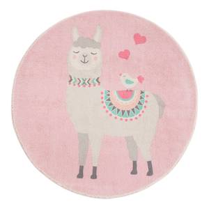Kindervloerkleed Lama Lulu II polyester - Roze