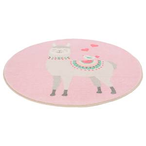 Kindervloerkleed Lama Lulu II polyester - Roze