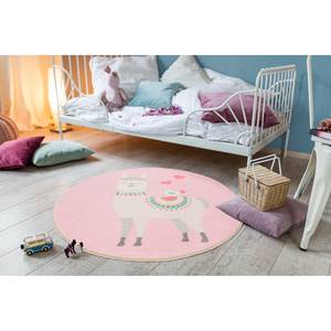 Kinderteppich Lama Lulu II Polyester - Rosa