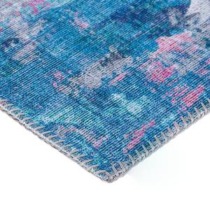 Laagpolig vloerkleed Prima I polyester - Grijs/blauw - 200 x 290 cm