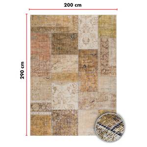 Laagpolig vloerkleed Prima III polyester - Beige/geel - 200 x 290 cm