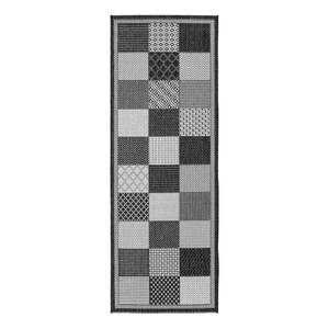Tapis de couloir Arizona II Fibres synthétiques - Gris / Noir - 67 x 180 cm