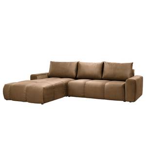 Ecksofa Saint Veep Samt - Samt Onoli: Beige - Longchair davorstehend links