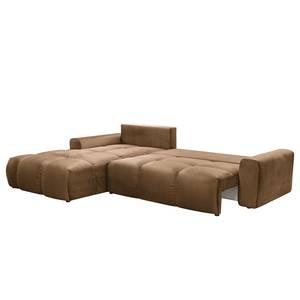 Ecksofa Saint Veep Samt - Samt Onoli: Beige - Longchair davorstehend links