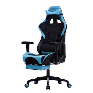 Gaming Chair Soupex Kunstleder / Stahl - Schwarz / Blau