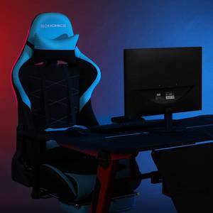 Gaming Chair Soupex Kunstleder / Stahl - Schwarz / Blau