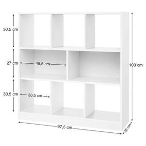 Open kast Lunel II wit - Wit