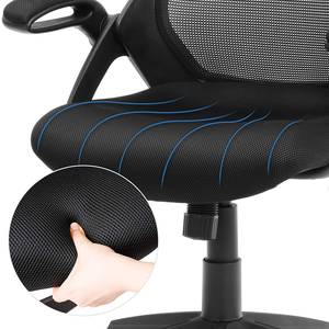 Chaise de bureau Varzy Tissu / Nylon - Noir