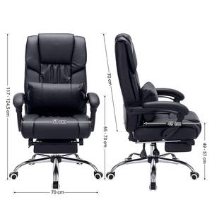 Chaise de bureau Egly Imitation cuir / Acier inoxydable - Noir