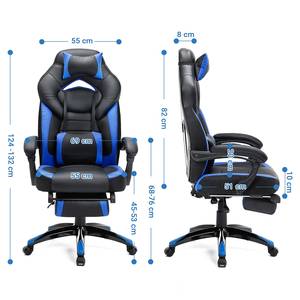 Chaise gamer Sepx Imitation cuir - Noir / Bleu
