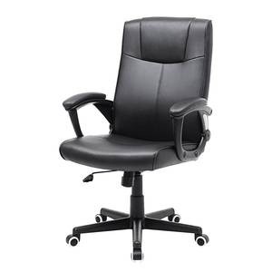 Chaise de bureau Cezy Imitation cuir / Nylon - Noir