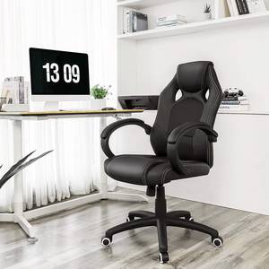 Chaise de bureau Coux Imitation cuir / Acier - Noir