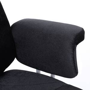 Chaise de bureau Cisse Velours / Acier inoxydable - Noir