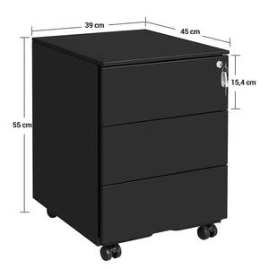 Rollcontainer Le Cros Stahl / Kunststoff - Schwarz