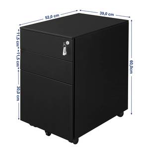 Rollcontainer Le Ray Stahl - Schwarz