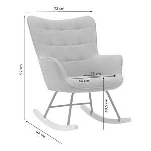 Schommelfauteuil Vessey I geweven stof - Hemelsblauw