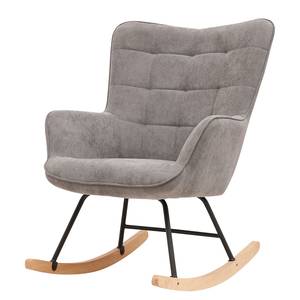 Schommelfauteuil Vessey II ribfluweel - cappucinokleurig