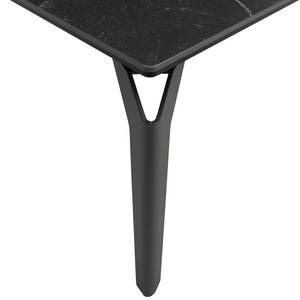 Table basse Rouze Céramique / Métal - Imitation marbre noir / Noir