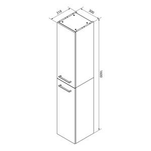 Hochschrank Perfekt Asteiche Dekor