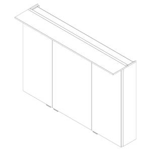 Spiegelschrank Perfekt Inklusive Beleuchtung - Asteiche Dekor - Breite: 100 cm