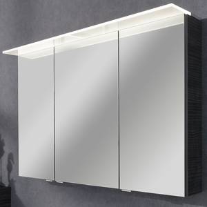 Spiegelkast Perfekt inclusief verlichting - Donkere eikenhouten look - Breedte: 100 cm