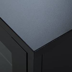 Kommode Kayys Glas / Metall - Schwarz