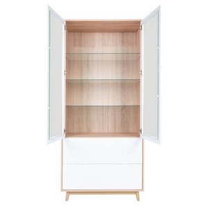 Vitrinenschrank Banjul Weiß / Beige