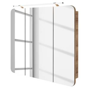 Spiegelkast Milano inclusief verlichting - Knoestige eikenhouten look - Breedte: 90 cm