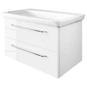 Meuble avec vasque Milano II Blanc brillant / Blanc - Largeur : 89 cm