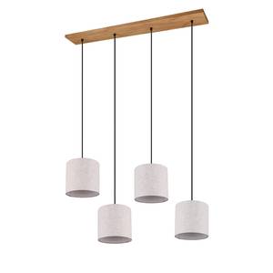 Suspension Elmau II Tissu / Partiellement en pin massif  - 4 ampoules