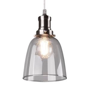 Hanglamp Vita transparant glas/aluminium - 1 lichtbron - Zilver