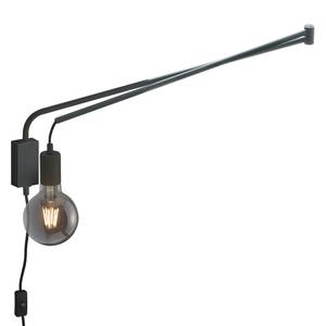 Wandlamp Line aluminium - 1 lichtbron - Zwart