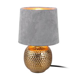 Tafellamp Sophia fluweel/keramiek - 1 lichtbron - Grijs