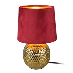 Lampe Sophia Velours / Céramique - 1 ampoule - Rouge