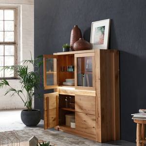 Highboard Flatwoods I Inkl. Beleuchtung - Wildeiche massiv