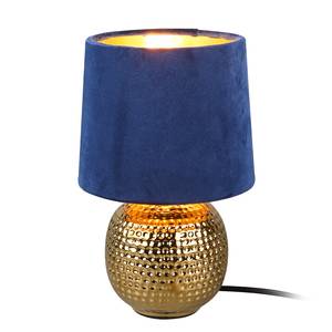 Lampe Sophia Velours / Céramique - 1 ampoule - Bleu