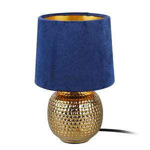 Lampe Sophia Velours / Céramique - 1 ampoule - Bleu