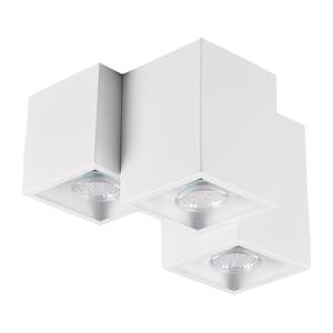 Plafonnier Fernando Matière plastique / Aluminium - Blanc - Nb d'ampoules : 3