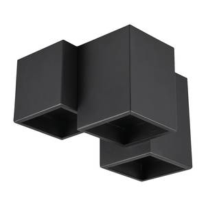 Plafonnier Fernando Matière plastique / Aluminium - Noir - Nb d'ampoules : 3