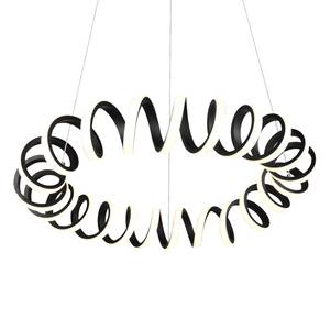 LED-hanglamp Curl silicone/aluminium - 1 lichtbron - Zwart