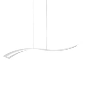LED-hanglamp Salerno polycarbonaat/aluminium - 1 lichtbron - Wit