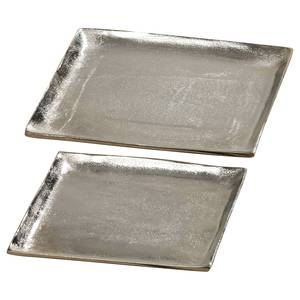 Dekoteller Flaire I (2-teilig) Aluminium - Silber