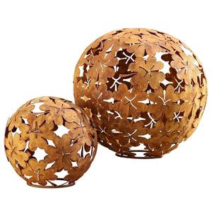 Boule décorative Klee Fer - Marron rouille - Diamètre : 35 cm